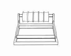 A4 Cable Roller - 200kg 3-Rollers with small reels at rear